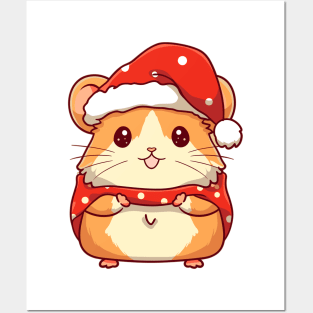 Christmas Hamster Posters and Art